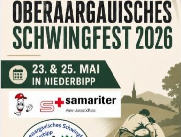 Samariter im Einsatz am Oberaargauischen Schwingfest in Niederbipp!🚑

Am 23. & 25. Mai 2026 stehen wir für die Besucherinnen, Besucher und Schwinger bereit – engagiert im Postendienst. 💪⛑️
Wir freuen uns auf ein spannendes Festwochenende!🇨🇭